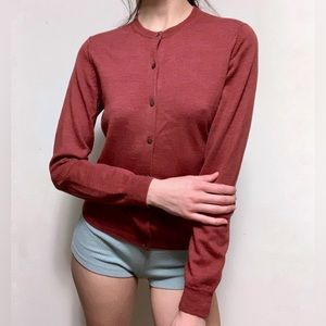 Vintage Brooks Brothers 100% Merino Wool Cardigan Sweater, size small